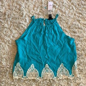 Crochet detailed tank top